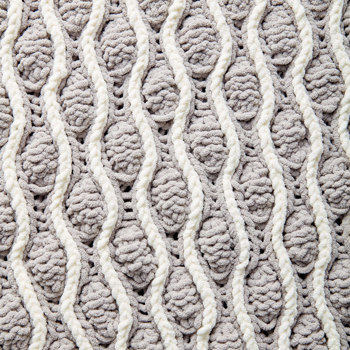 Knit Blanket made in Bernat Blanket yarn