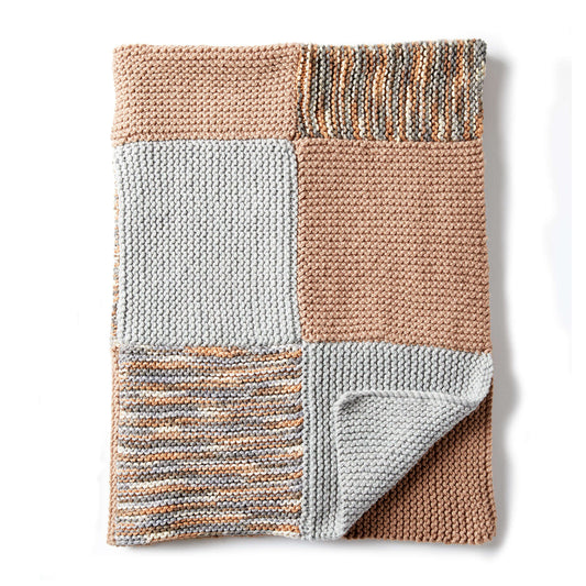 Knit Blanket made in Bernat Softee Chunky yarn
