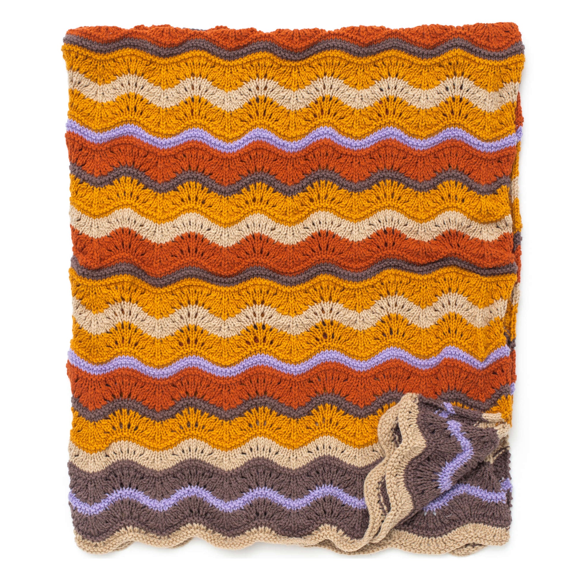 Free Bernat Chevron Retro Knit Blanket Pattern