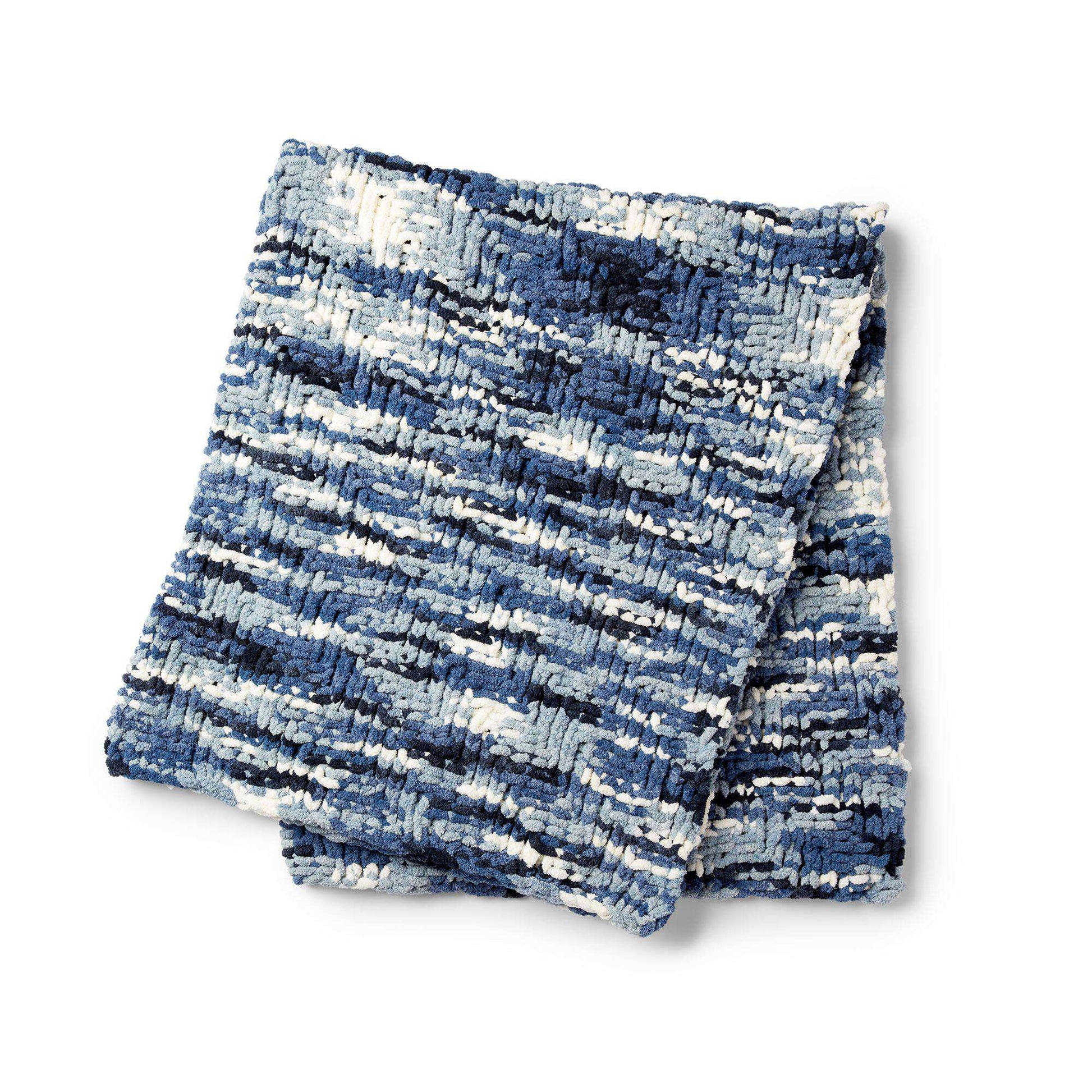 Free Bernat Steep Diagonal Rib Knit Blanket Pattern