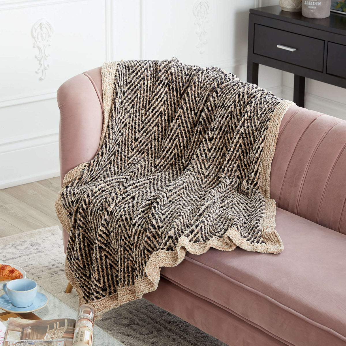 Knit Sweater made in Bernat Crushed Velvet yarn