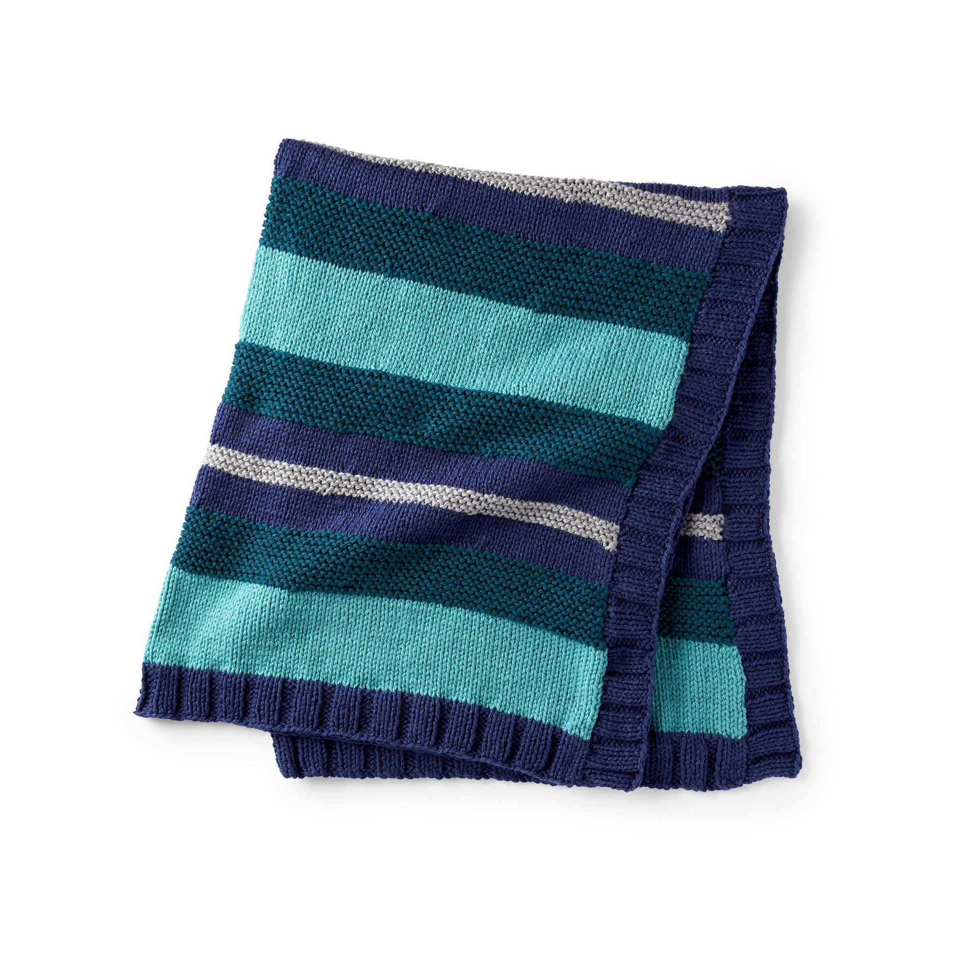 Free Bernat Simple Stripe Knit Blanket Pattern