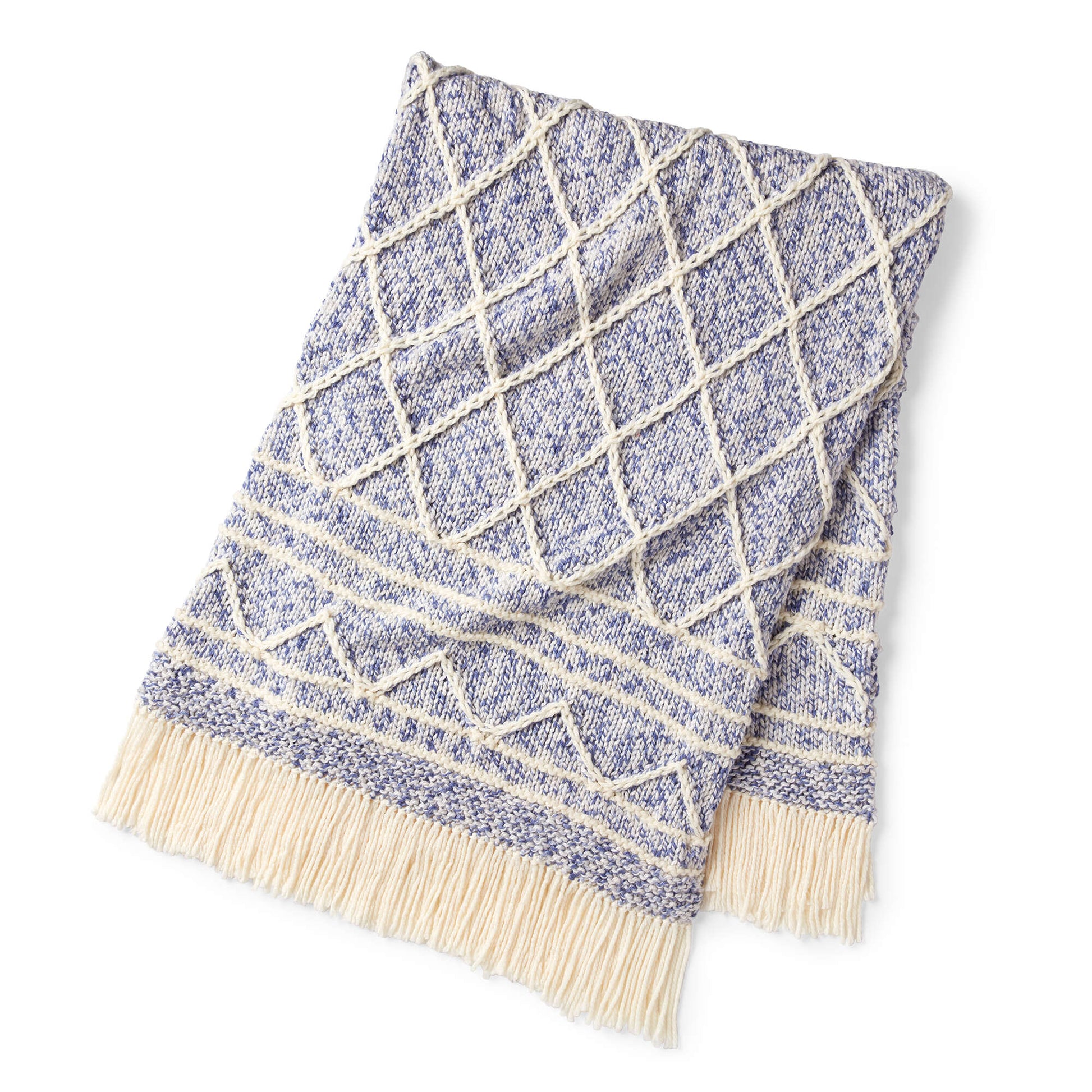 Free Bernat Twisted Textures Knit Blanket Pattern