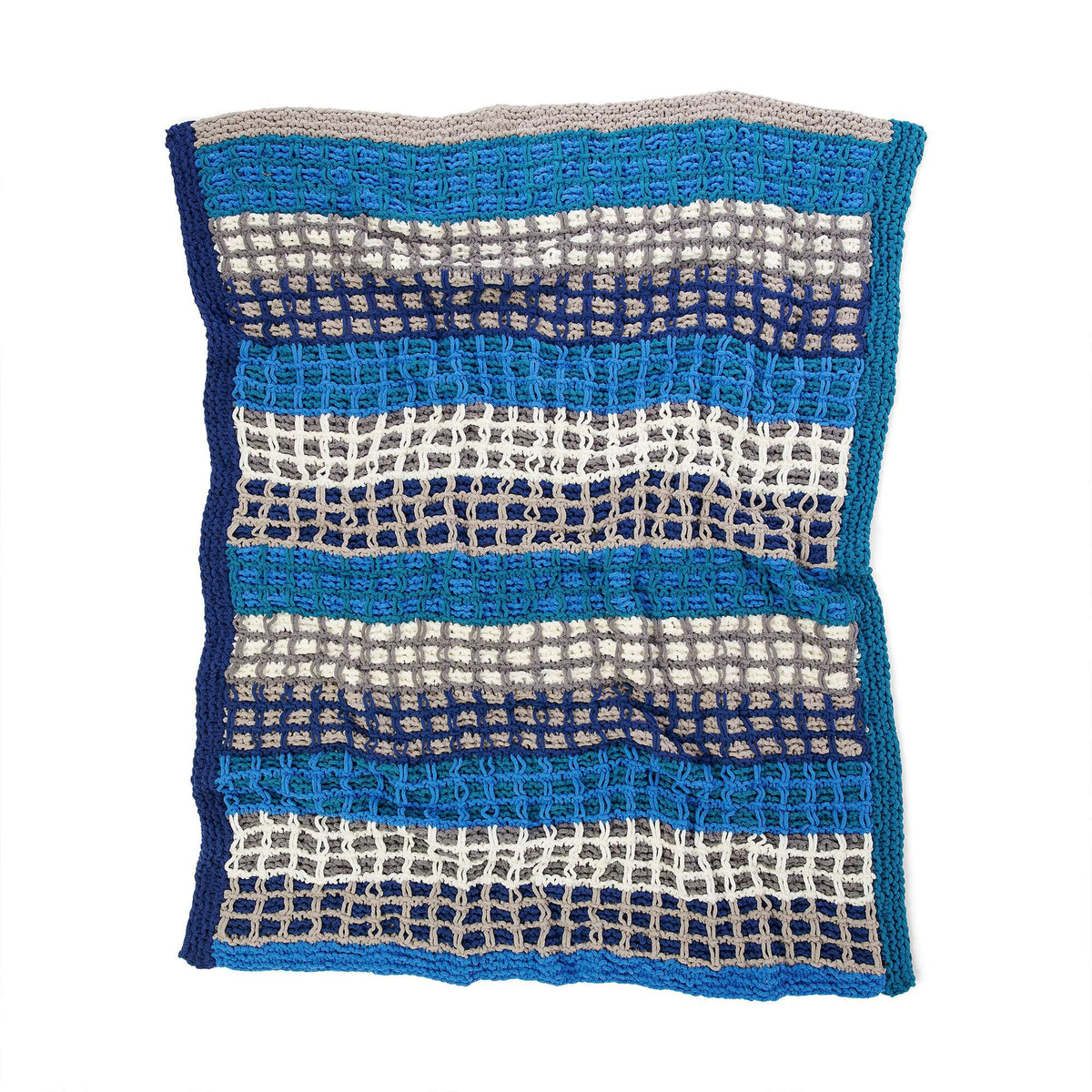 Knit Blanket made in Bernat Blanket O'Go yarn