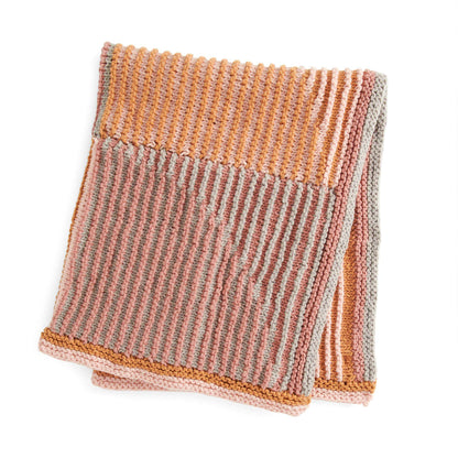 Bernat Illusion Knit Blanket Knit Blanket made in Bernat Forever Fleece yarn
