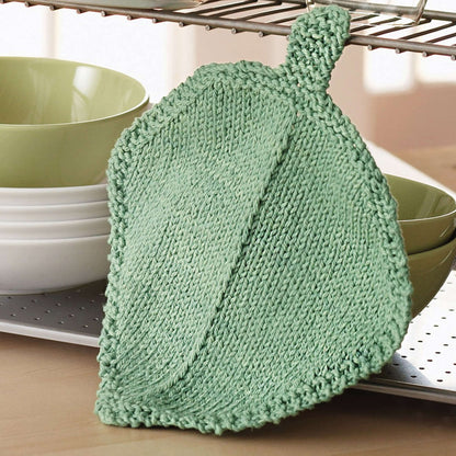 Bernat Garden Leaf Dishcloth Knit Knit Dishcloth made in Bernat Handicrafter Cotton yarn