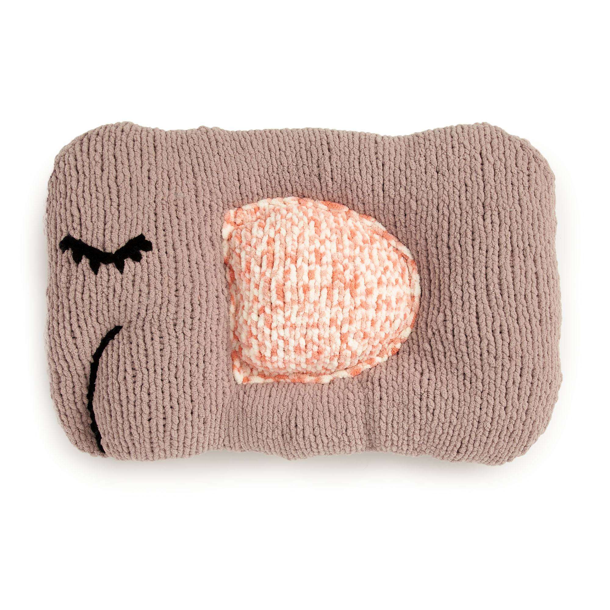 Free Easy Bernat Sleepy Elephant Pillow Knitting Pattern Yarnspirations