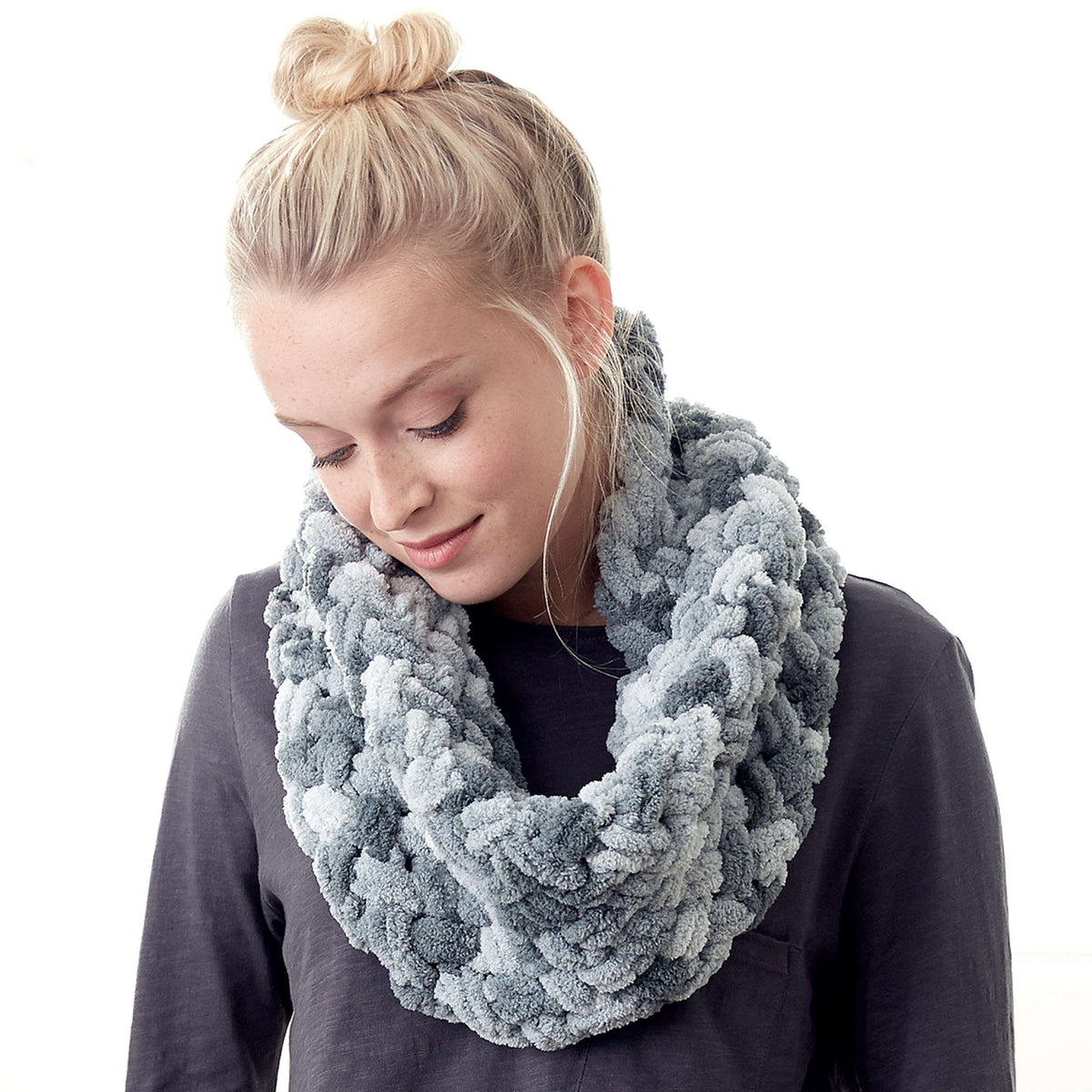 Craft Cowl made in Bernat Blanket-EZ yarn