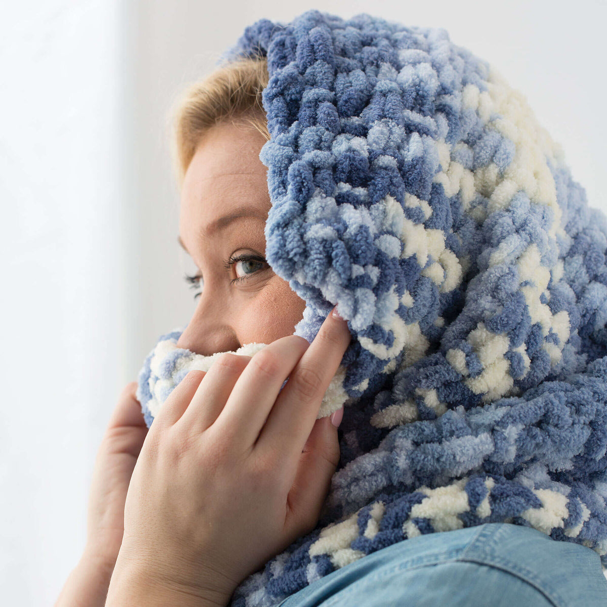 Craft Cowl made in Bernat Blanket-EZ yarn