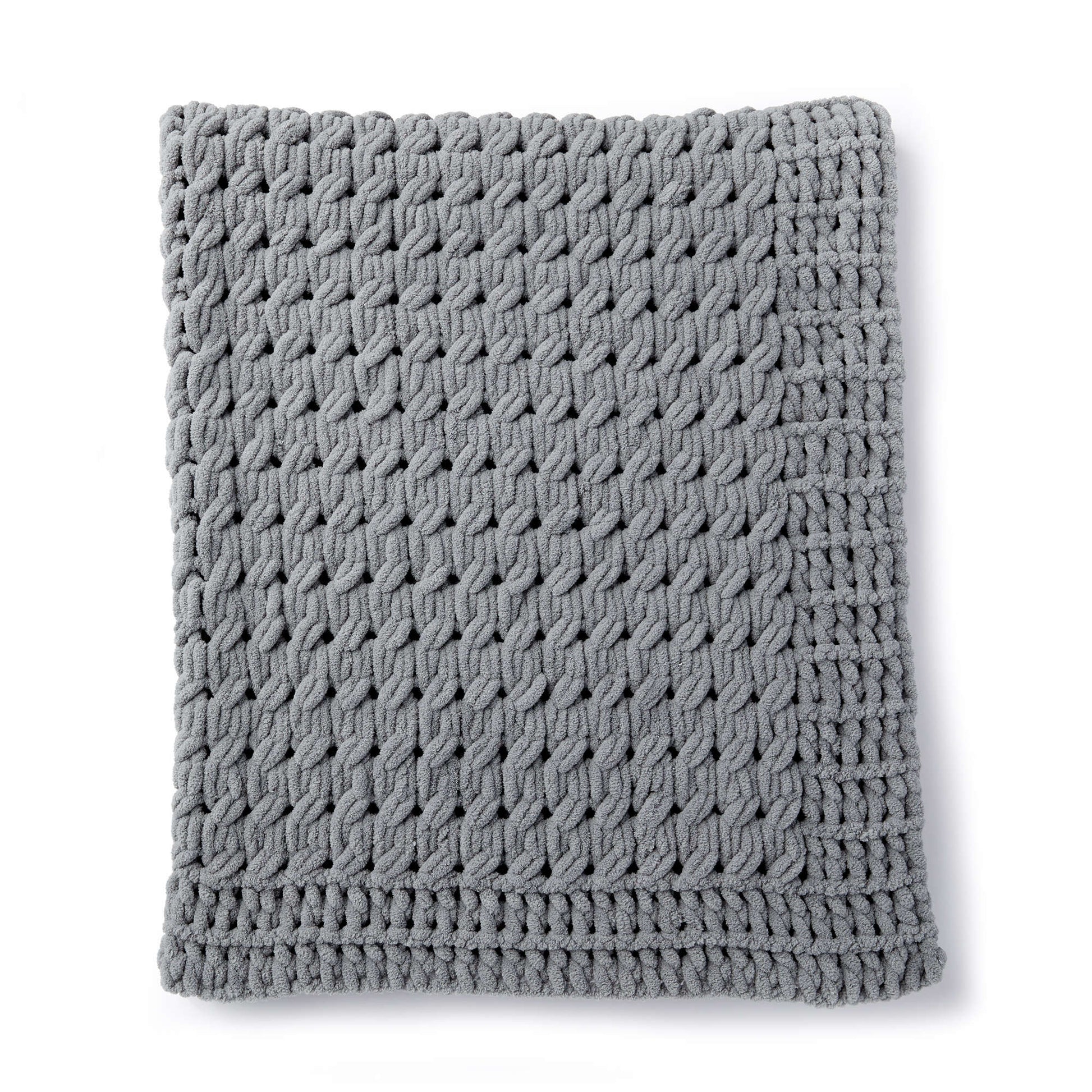 Free Bernat Alize EZ Textures Blanket Craft Pattern