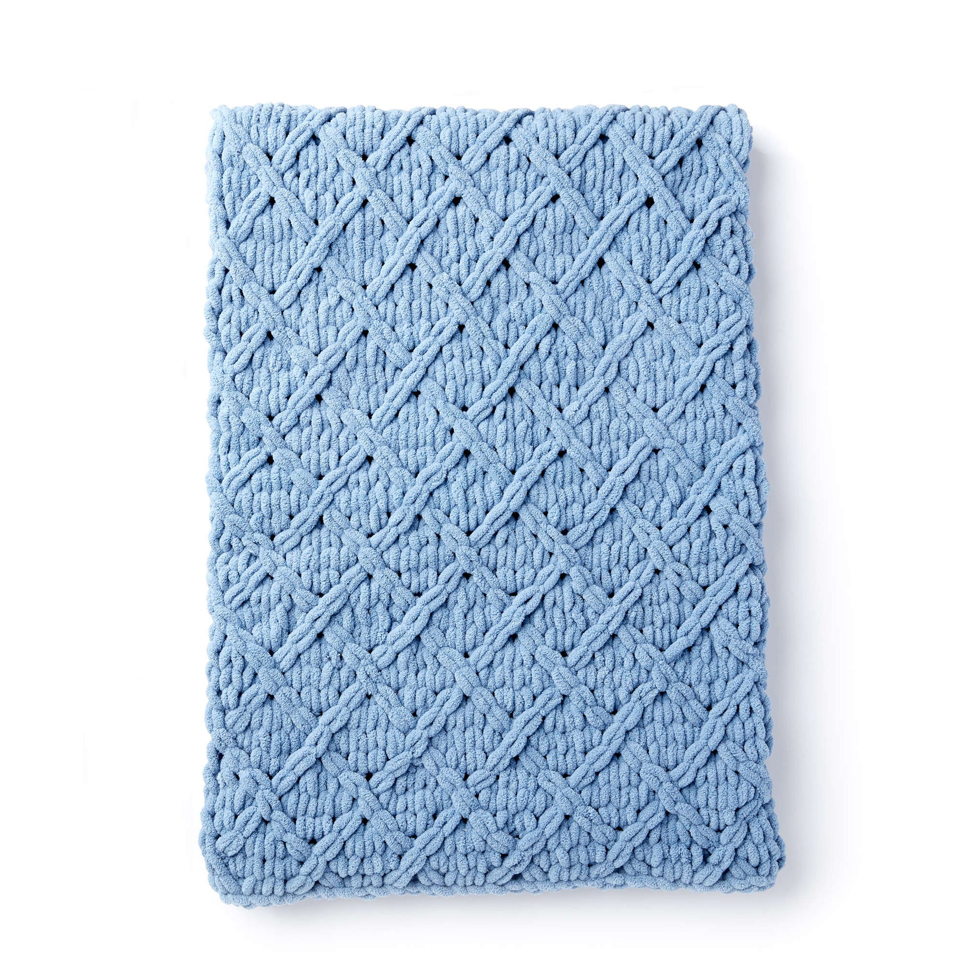 Free Bernat Alize EZ Diamond Lattice Blanket Craft Pattern