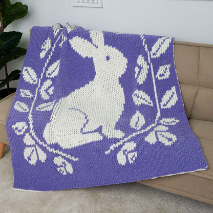 Bernat Craft EZ Graph It Bunny Time Blanket Craft Blanket made in Bernat Alize Blanket EZ Graph-it yarn