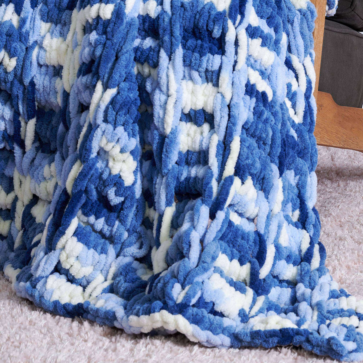 Craft Blanket made in Bernat Blanket EZ yarn