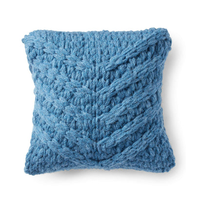Bernat Alize EZ Cable Pillow Craft Craft Pillow made in Bernat Alize EZ Wool yarn