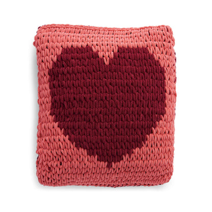 Bernat Craft EZ Graph It With All My Love Pillow Craft Pillow made in Bernat Alize Blanket EZ Graph-it yarn