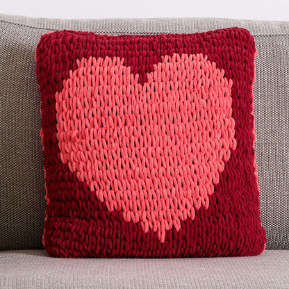 Bernat EZ Graph It With All My Love Pillow Craft Craft Pillow made in Bernat Alize Blanket EZ Graph-it yarn