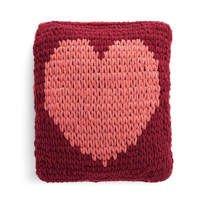 Bernat EZ Graph It With All My Love Pillow Craft Craft Pillow made in Bernat Alize Blanket EZ Graph-it yarn