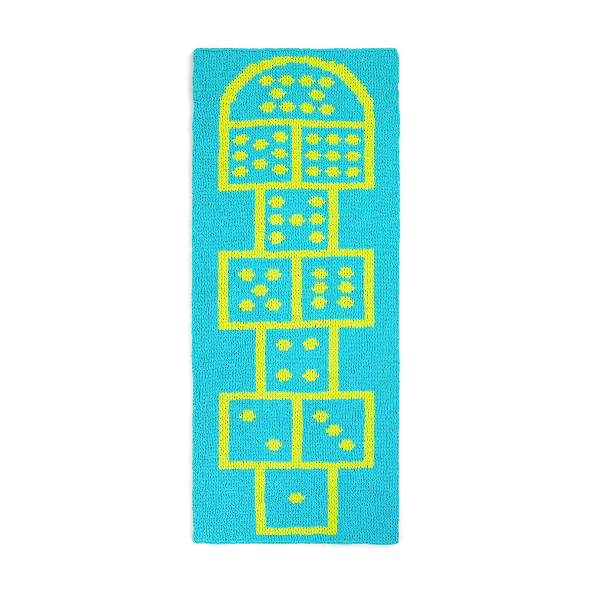 Craft Rug made in Bernat Alize Blanket EZ Graph-it yarn