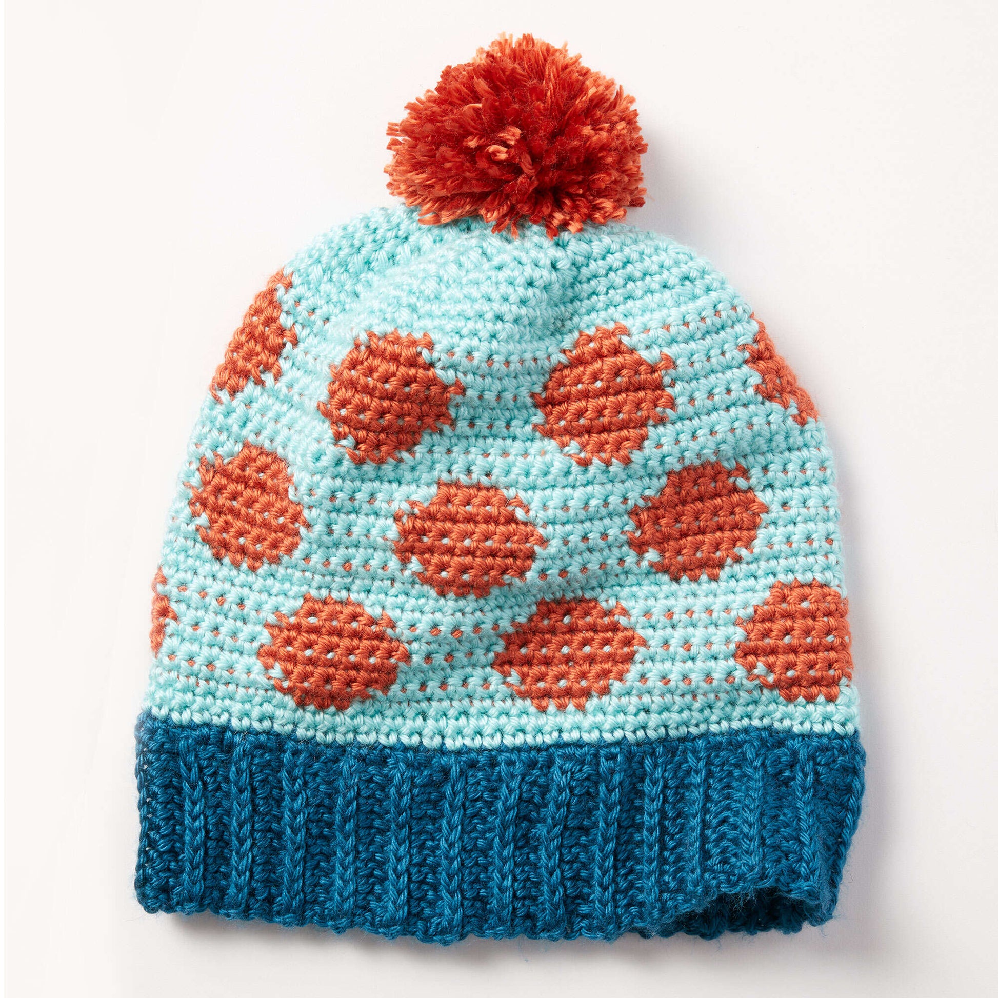 Free Caron Going Dotty Hat Crochet Pattern