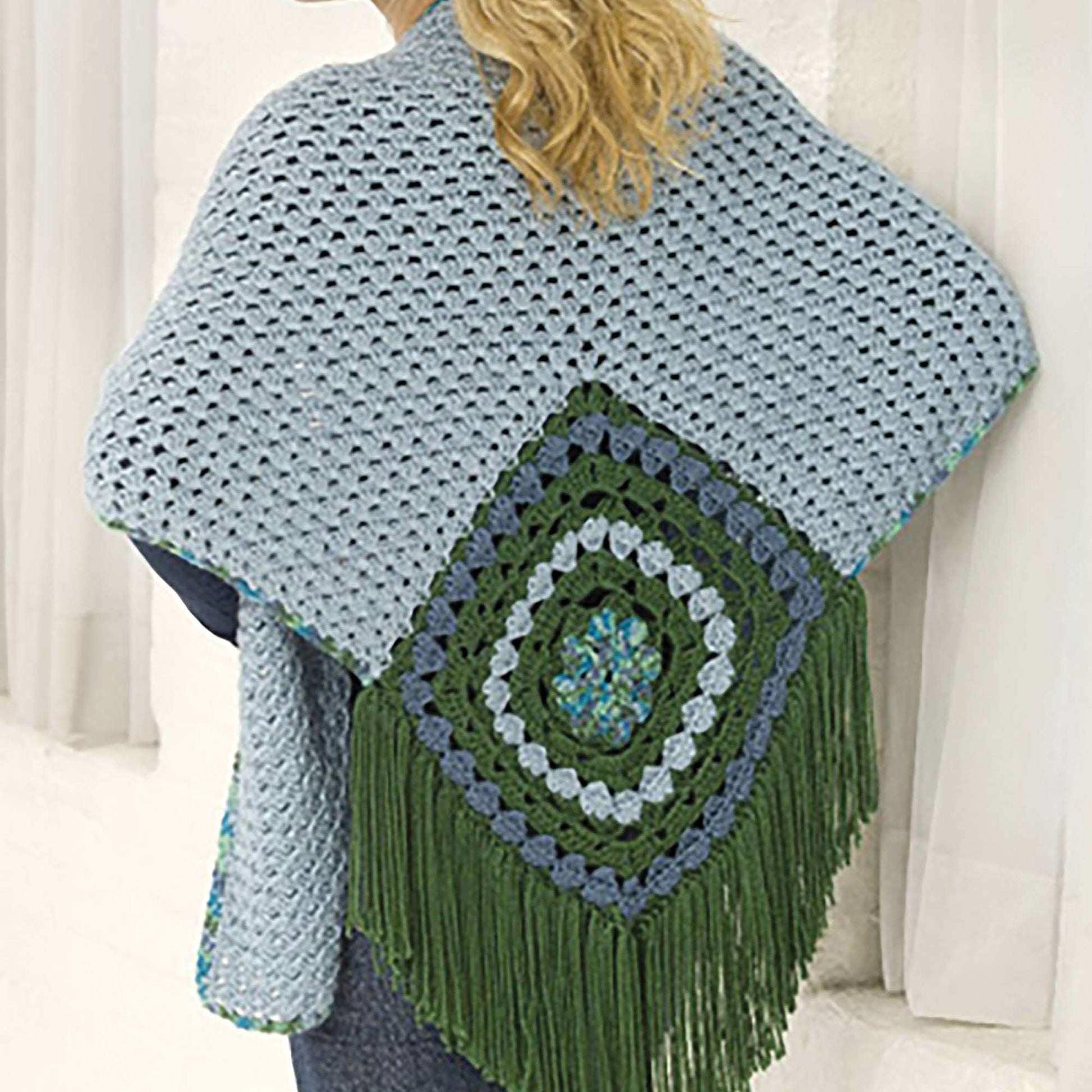 Free Caron Crochet Center Square Shawl Pattern