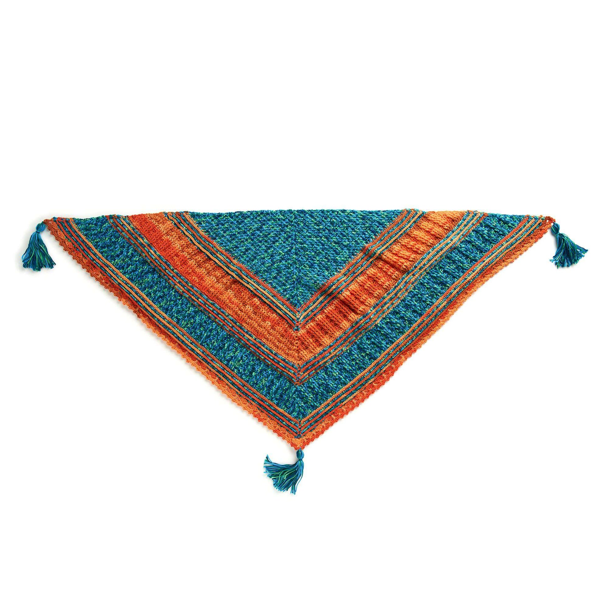 Free Caron Textured Triangular Crochet Shawl Pattern