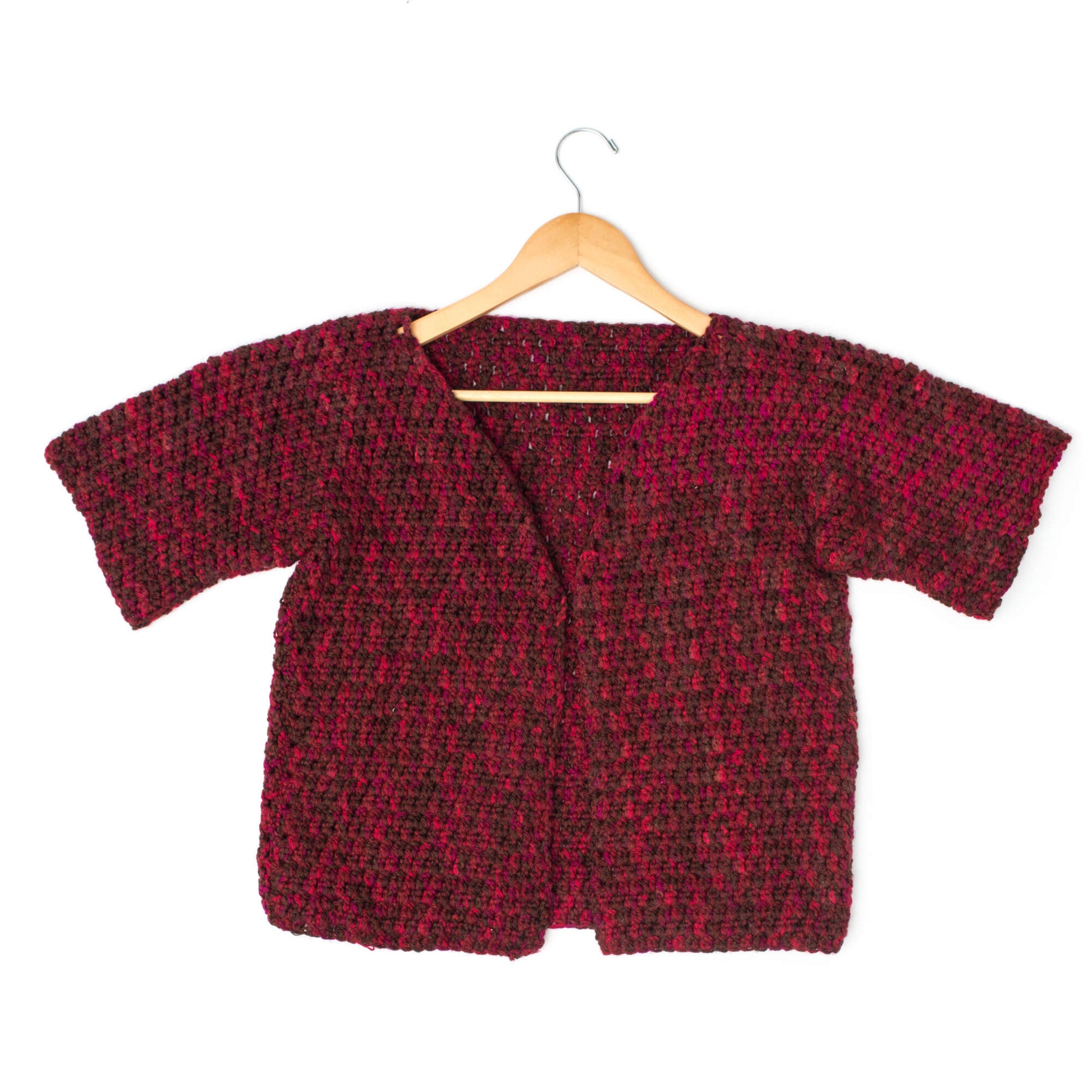 Free Caron Anywhere Short-Sleeved Cardi Crochet Pattern