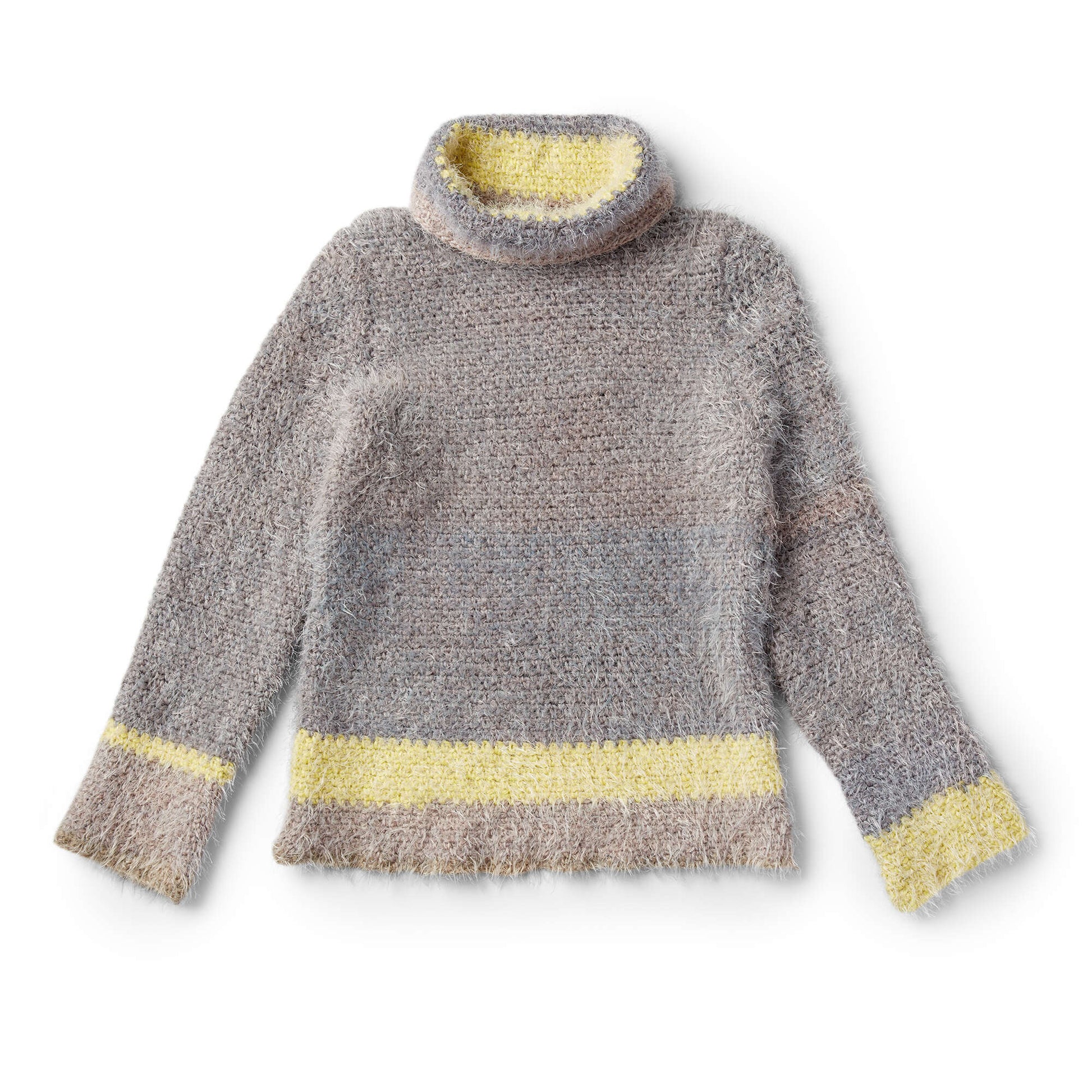 Free Caron Crochet Cowl Neck Sweater Pattern