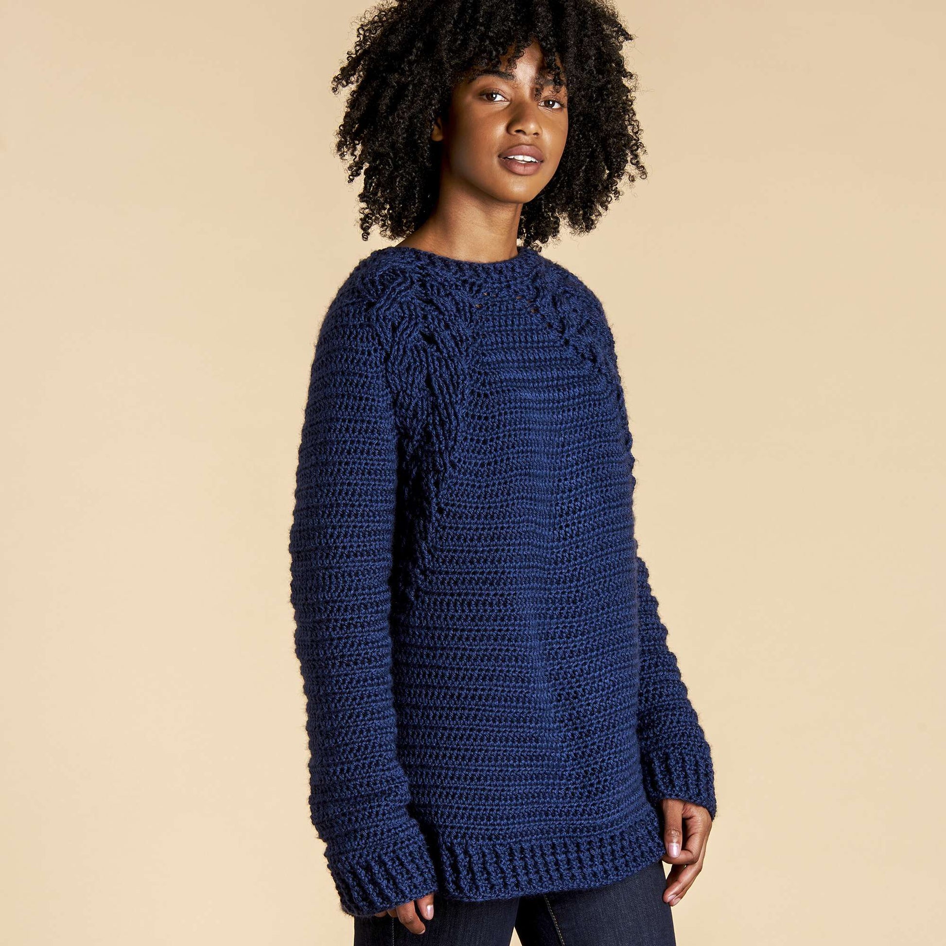 Free Caron Branching Out Crochet Pullover Pattern