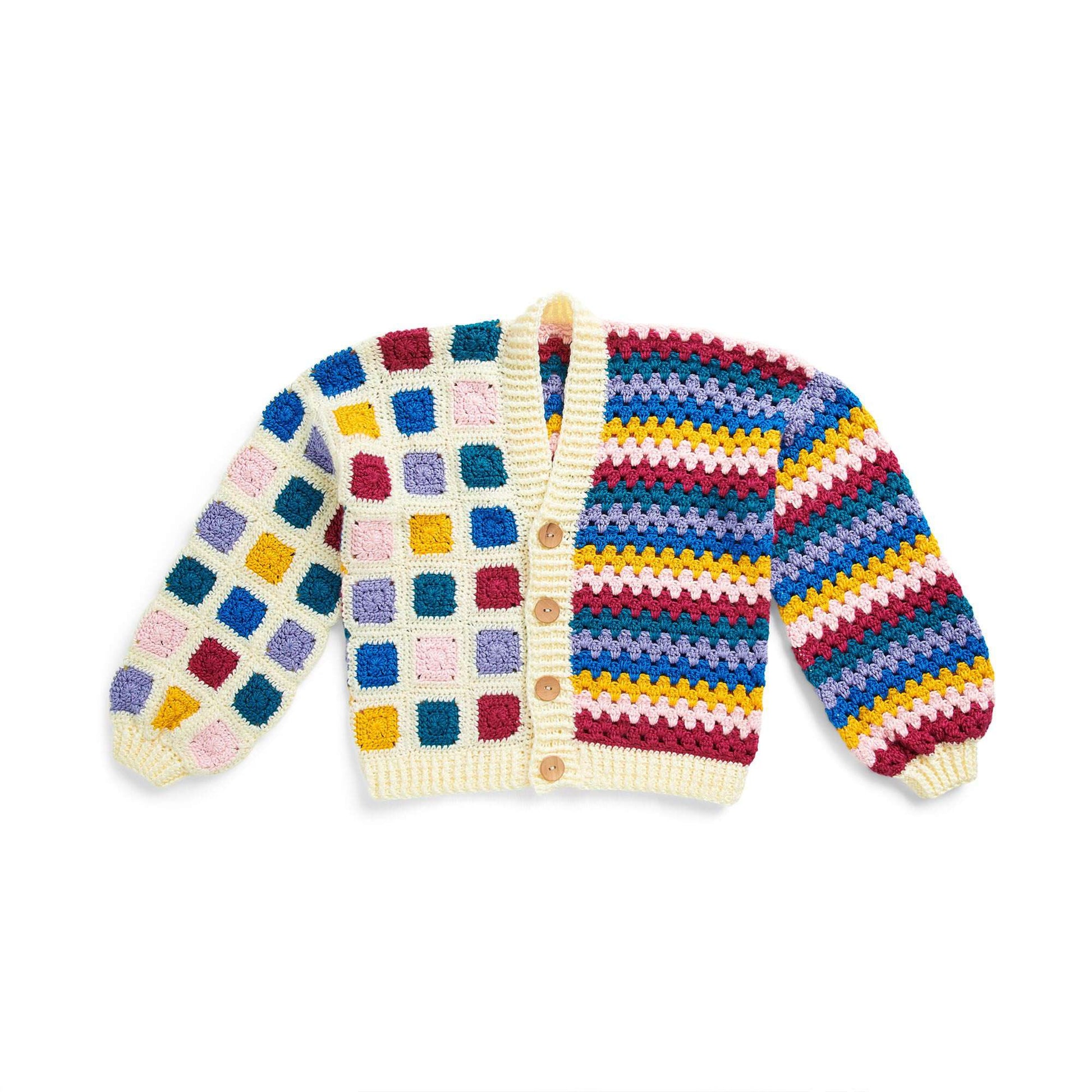 Free Caron Half & Half Crochet Cardigan Pattern