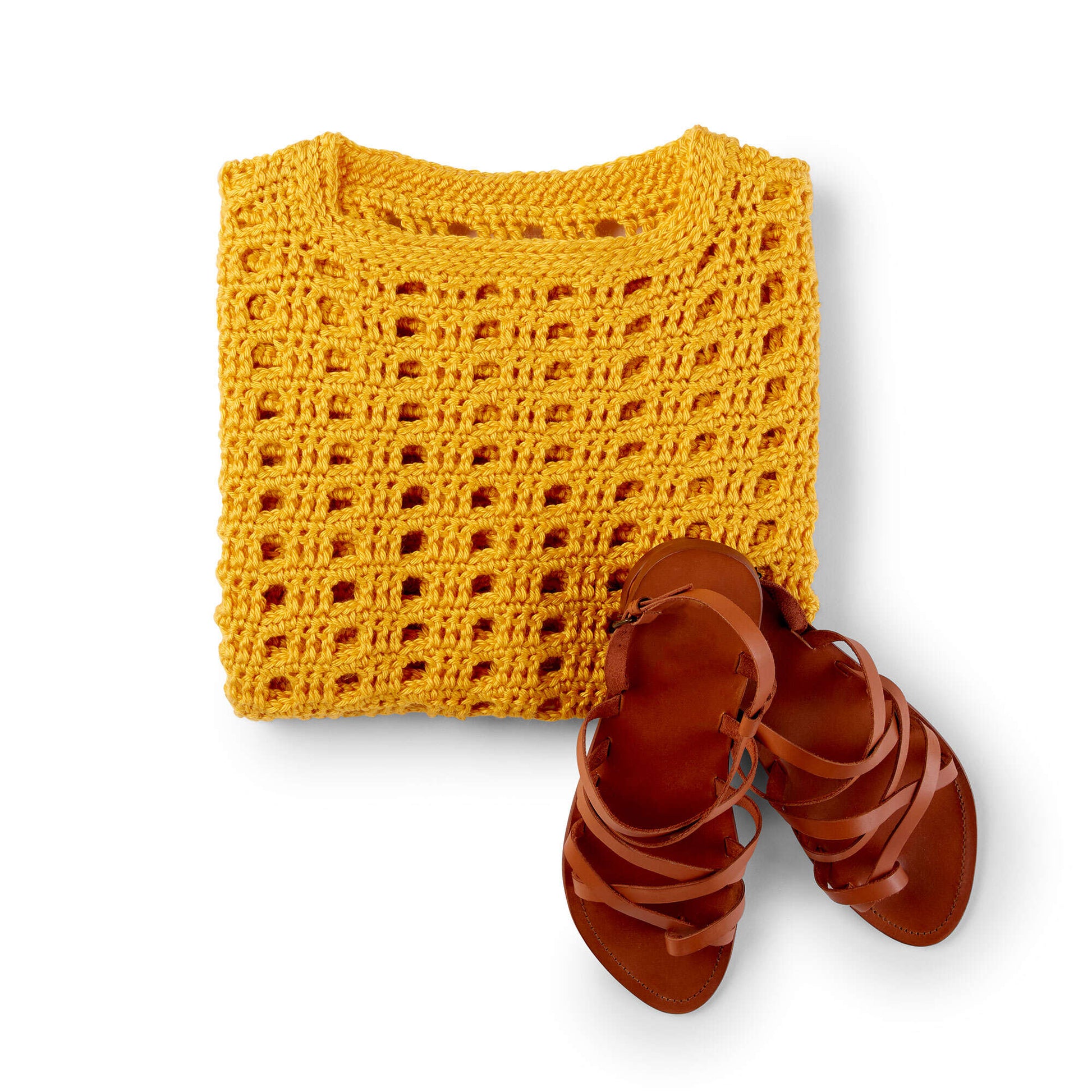 Free Caron Hello, Yellow! Crochet Top Pattern