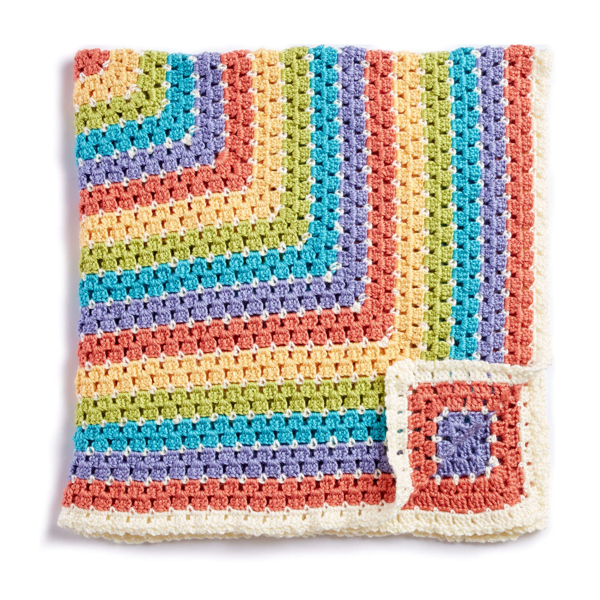 Free Caron Crochet Baby Blanket Squared Pattern