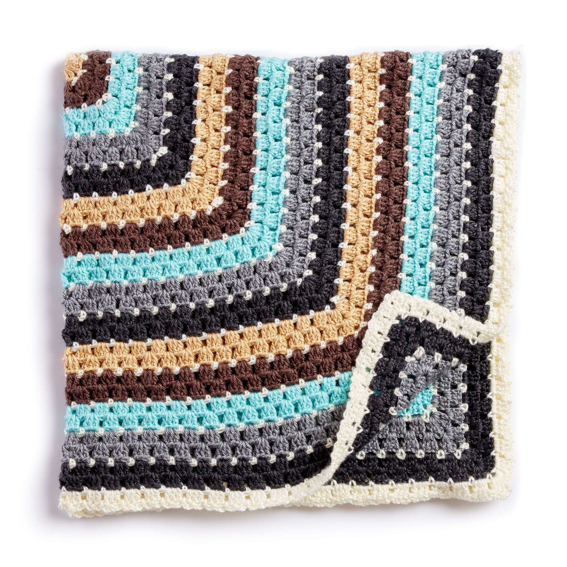 Free Caron Crochet Baby Blanket Squared Pattern