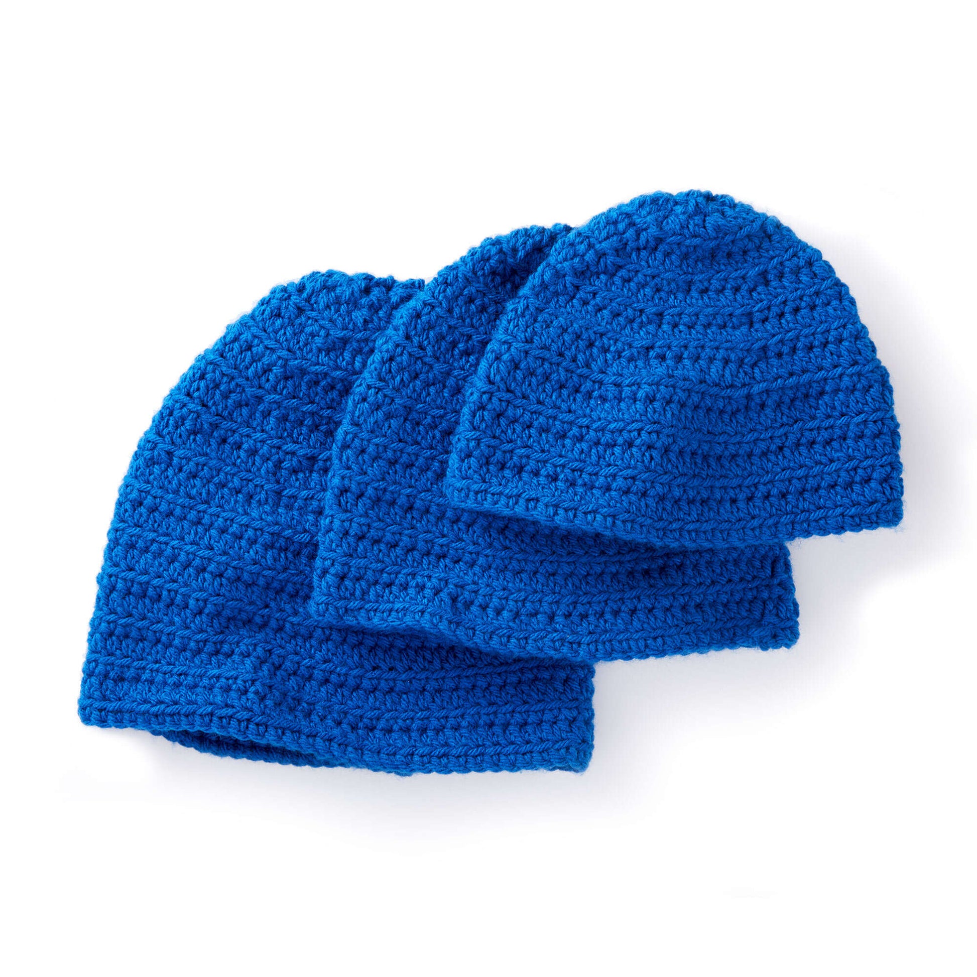 Free Caron Ridges Family Crochet Hat Pattern