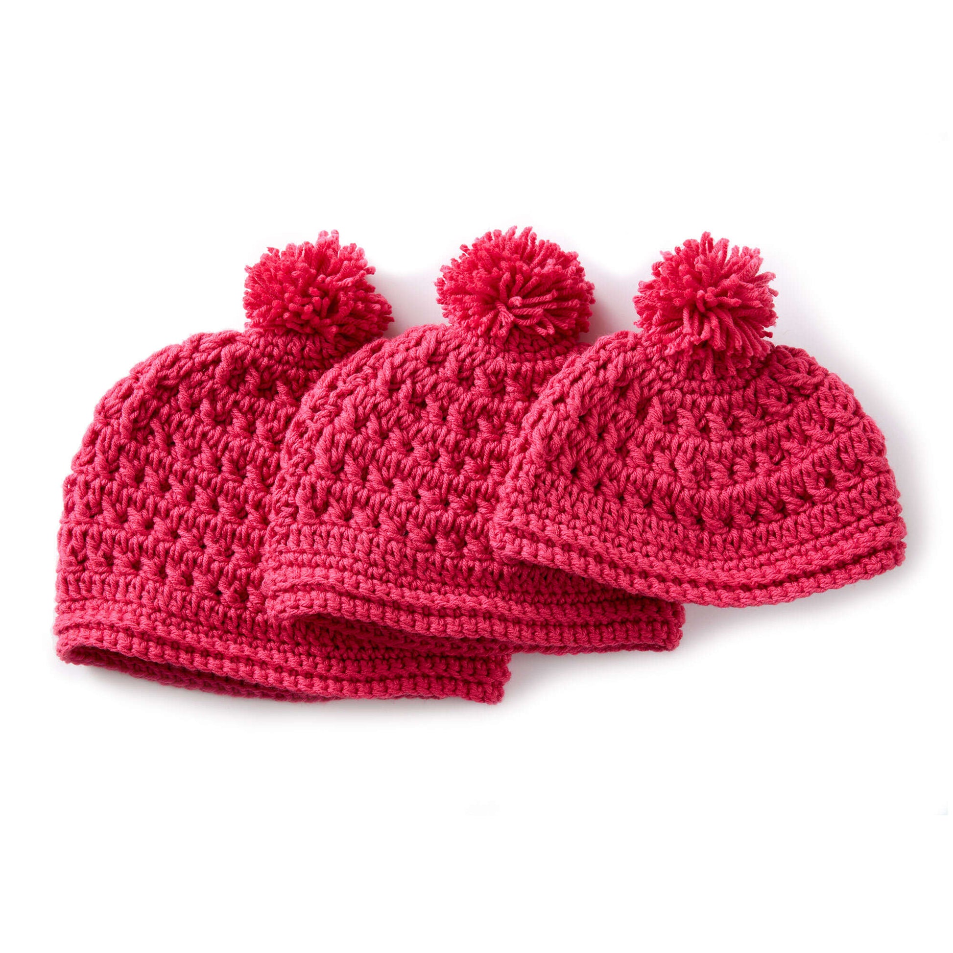 Free Caron Pebbled Texture Crochet Hat Pattern