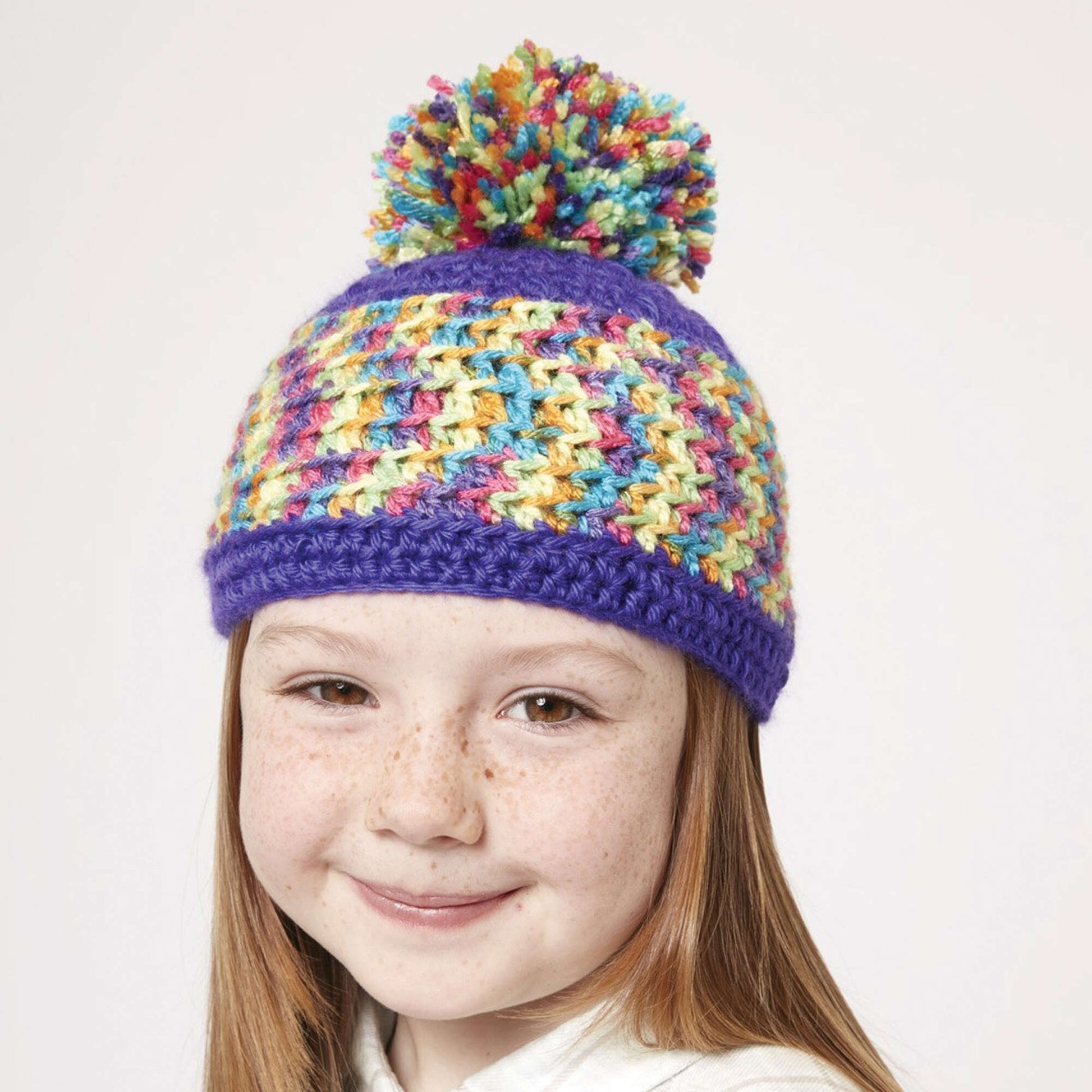 Free Caron Chasing Rainbows Hat Crochet Pattern