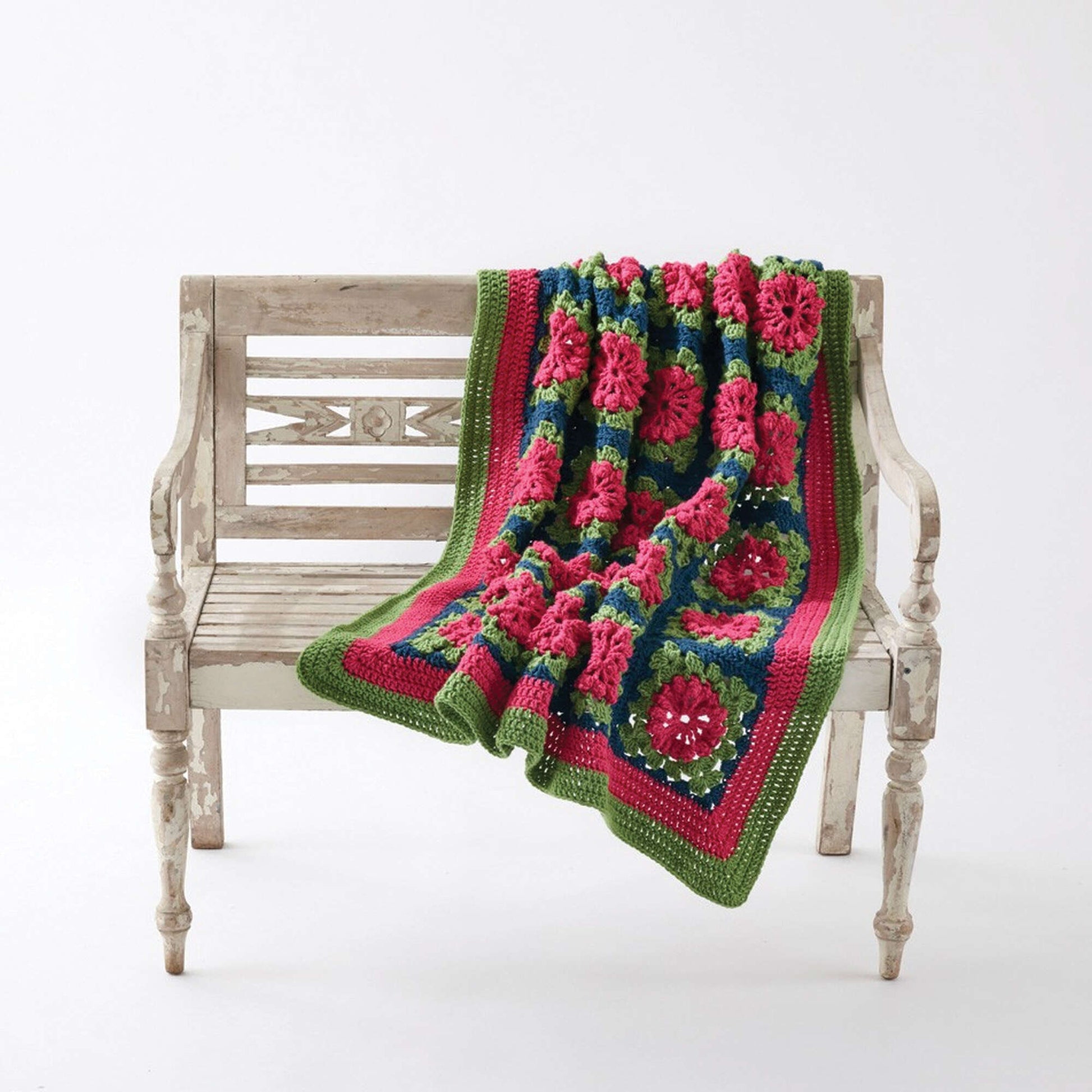 Free Caron Petal Pops Crochet Blanket Pattern