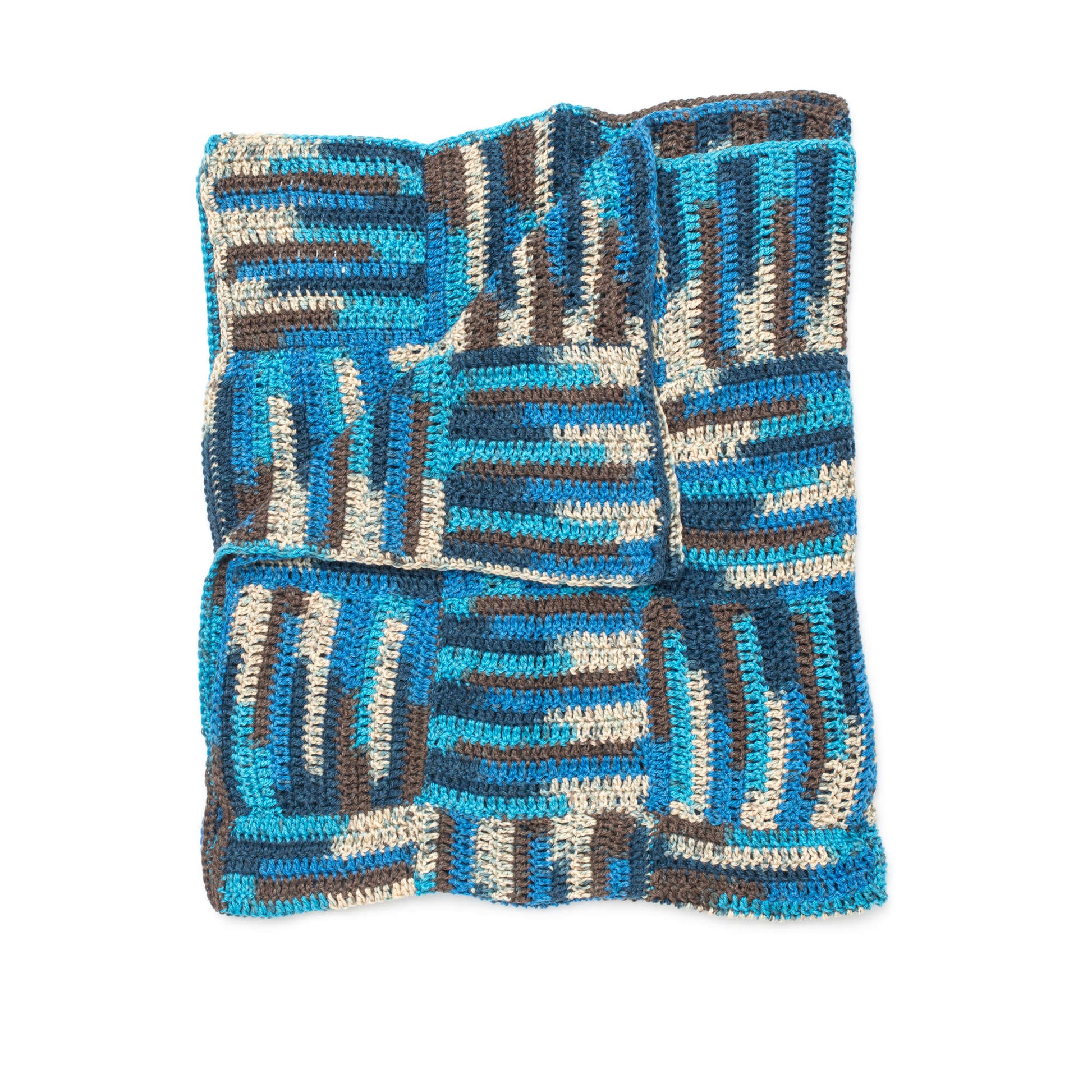 Free Caron Parquet Tiles Crochet Blanket Pattern