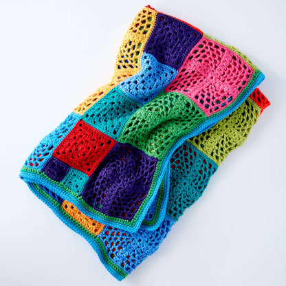 Caron 100 Motif Afghan Crochet Single Size