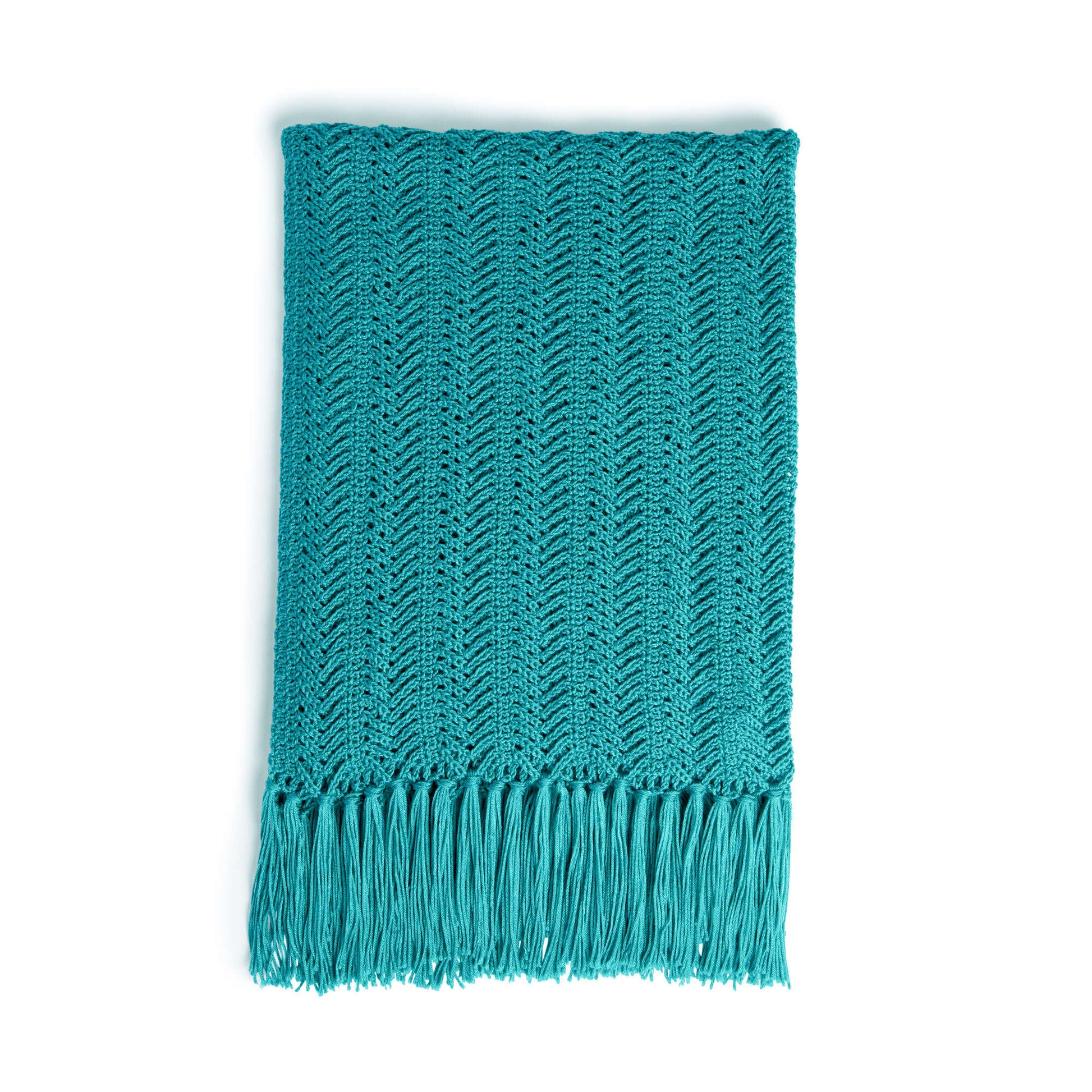 Free Caron Vertical Herringbone Crochet Blanket Pattern