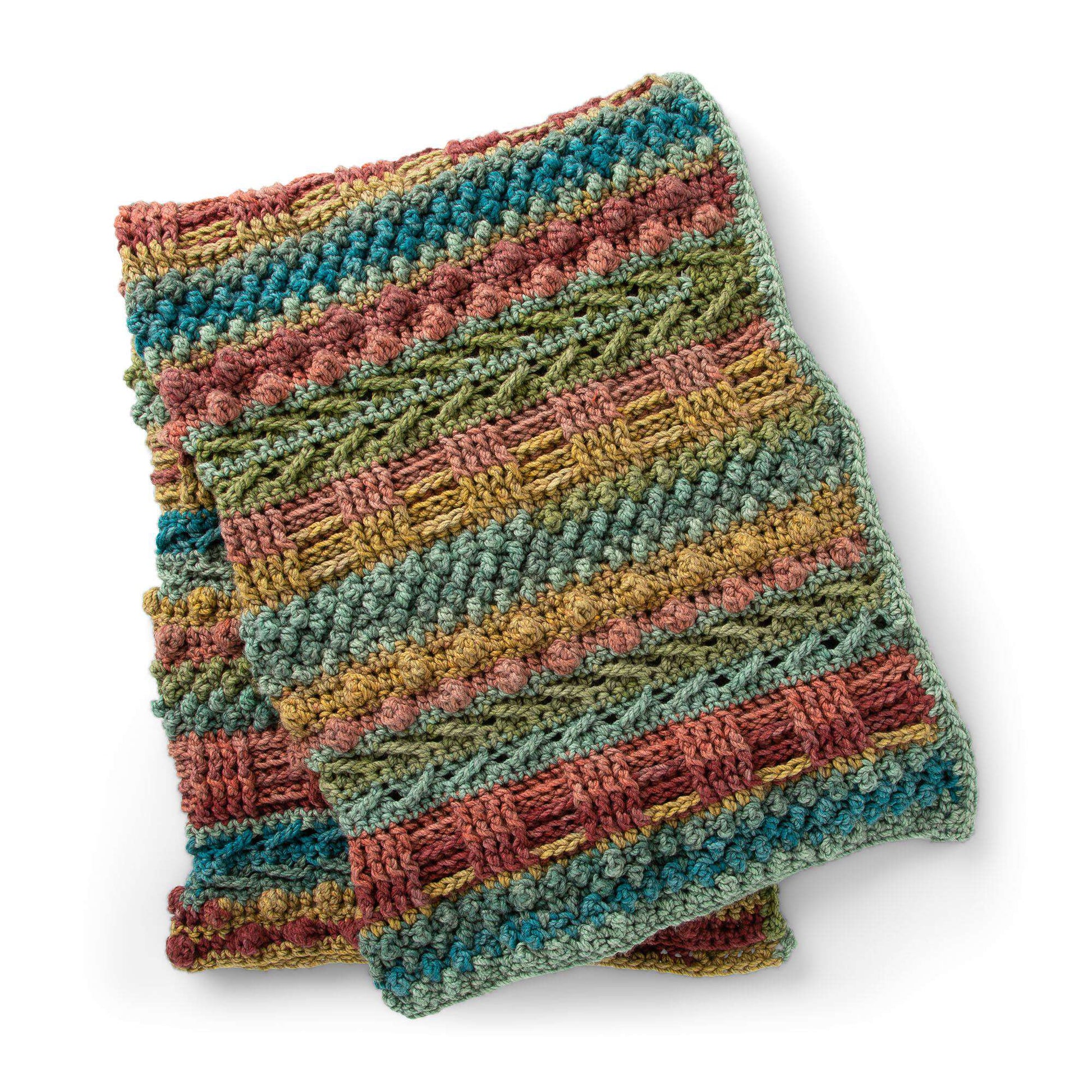 Free Caron Texture World Crochet Blanket Pattern