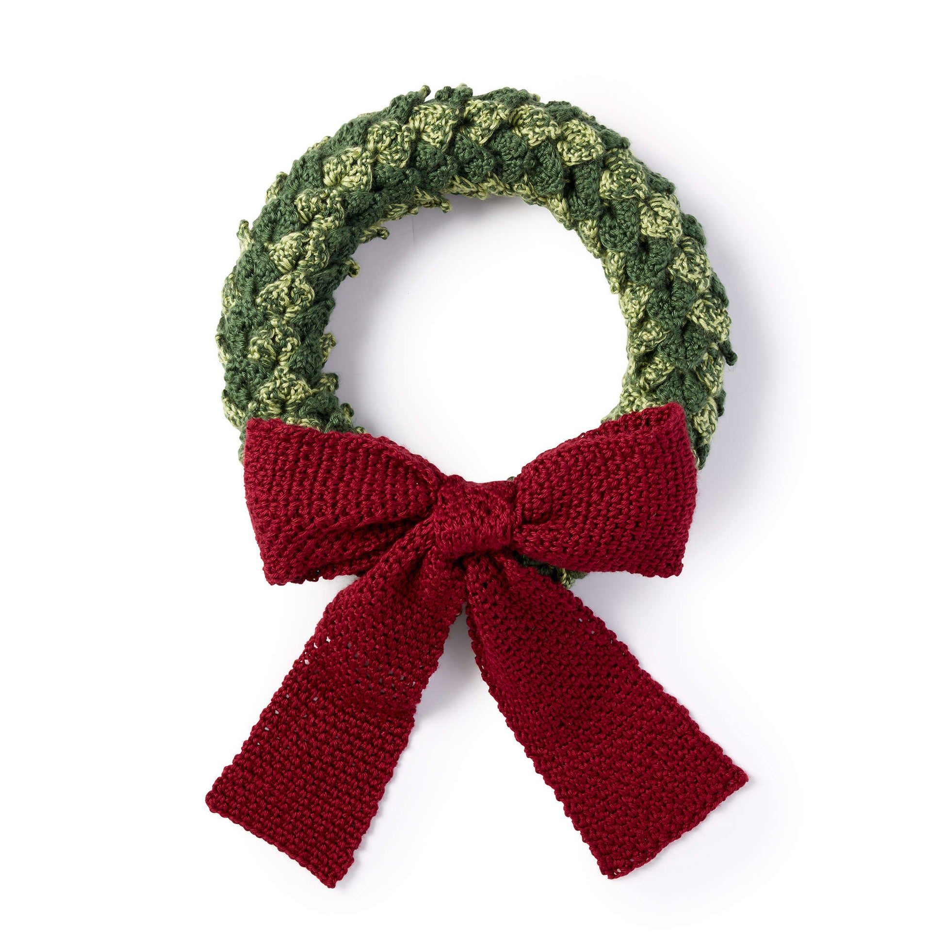 Free Caron Layered Leaves Wreath Crochet Pattern