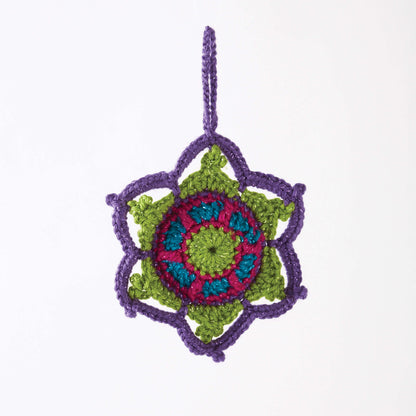 Caron Jewelled Snowflake Crochet Crochet Interior Décor made in Caron Simply Soft yarn