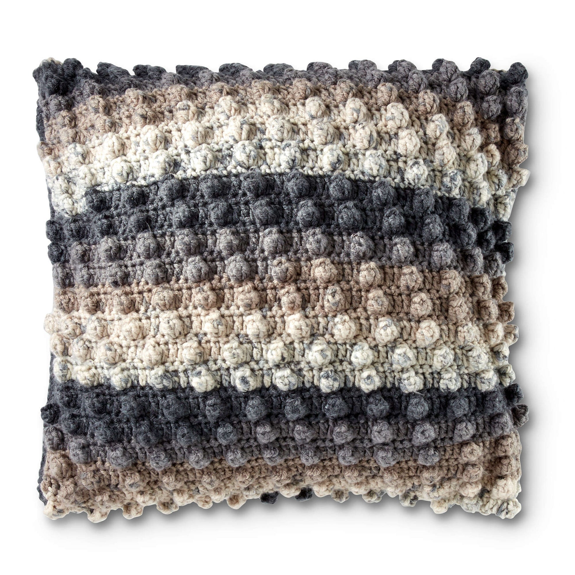 Free Caron Crochet Popcorn Pillow Pattern
