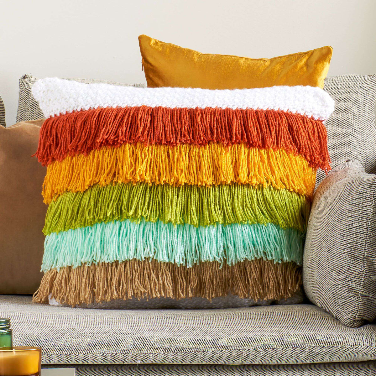 Crochet Pillow made in Caron Simply Soft yarn
