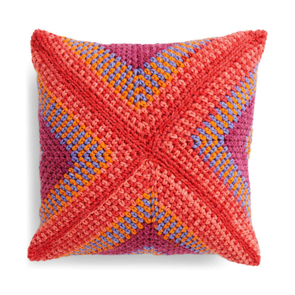 Caron Moss Motif Crochet Pillow Single Size