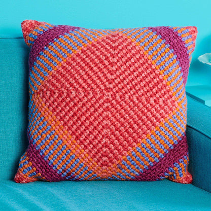 Caron Moss Motif Crochet Pillow Single Size