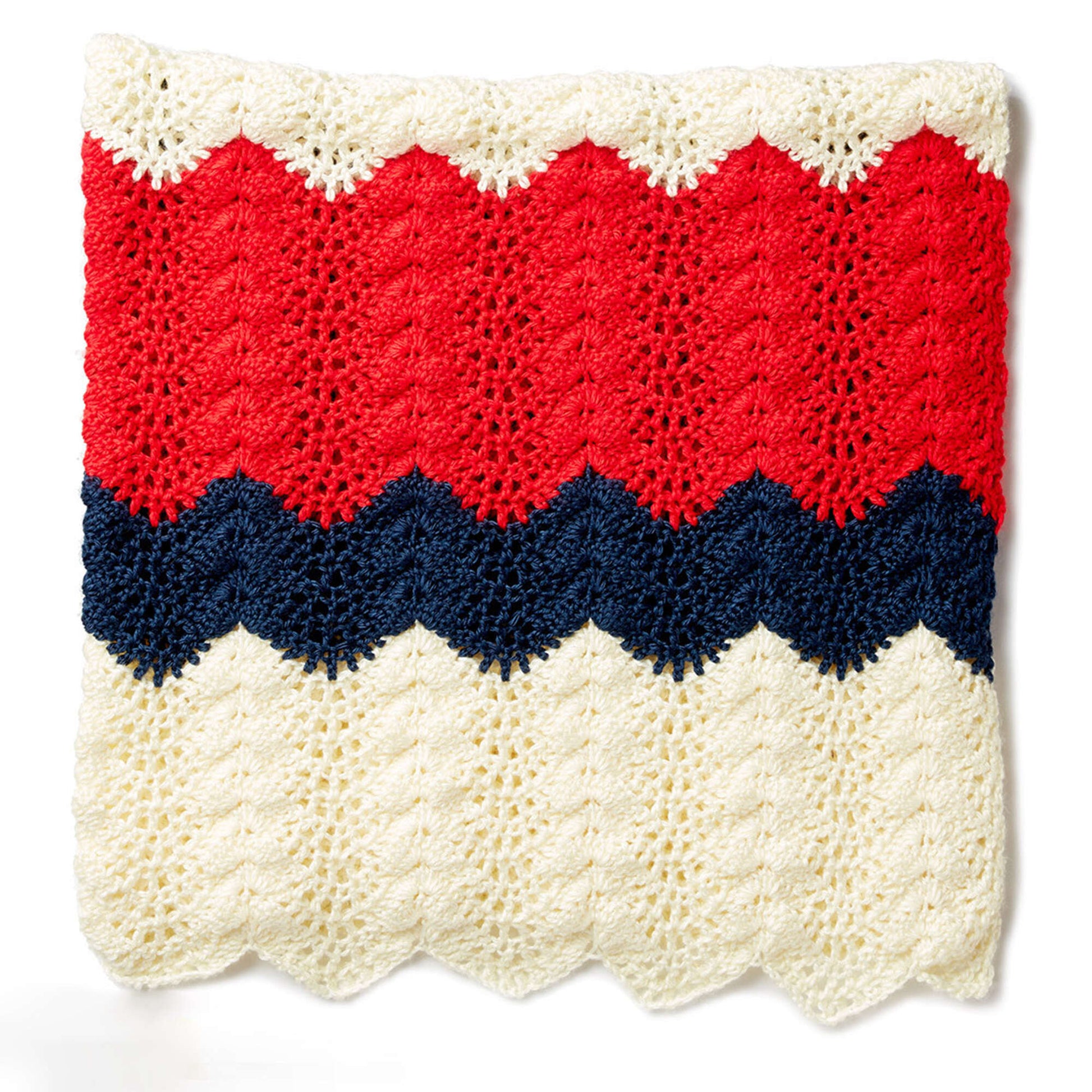 Free Caron Summer Ripple Crochet Blanket Pattern