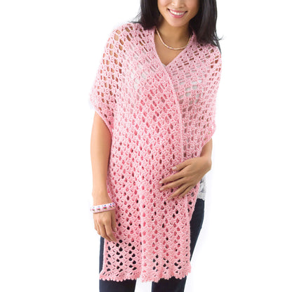 Caron "Pink Ribbon" Shawl Crochet Single Size