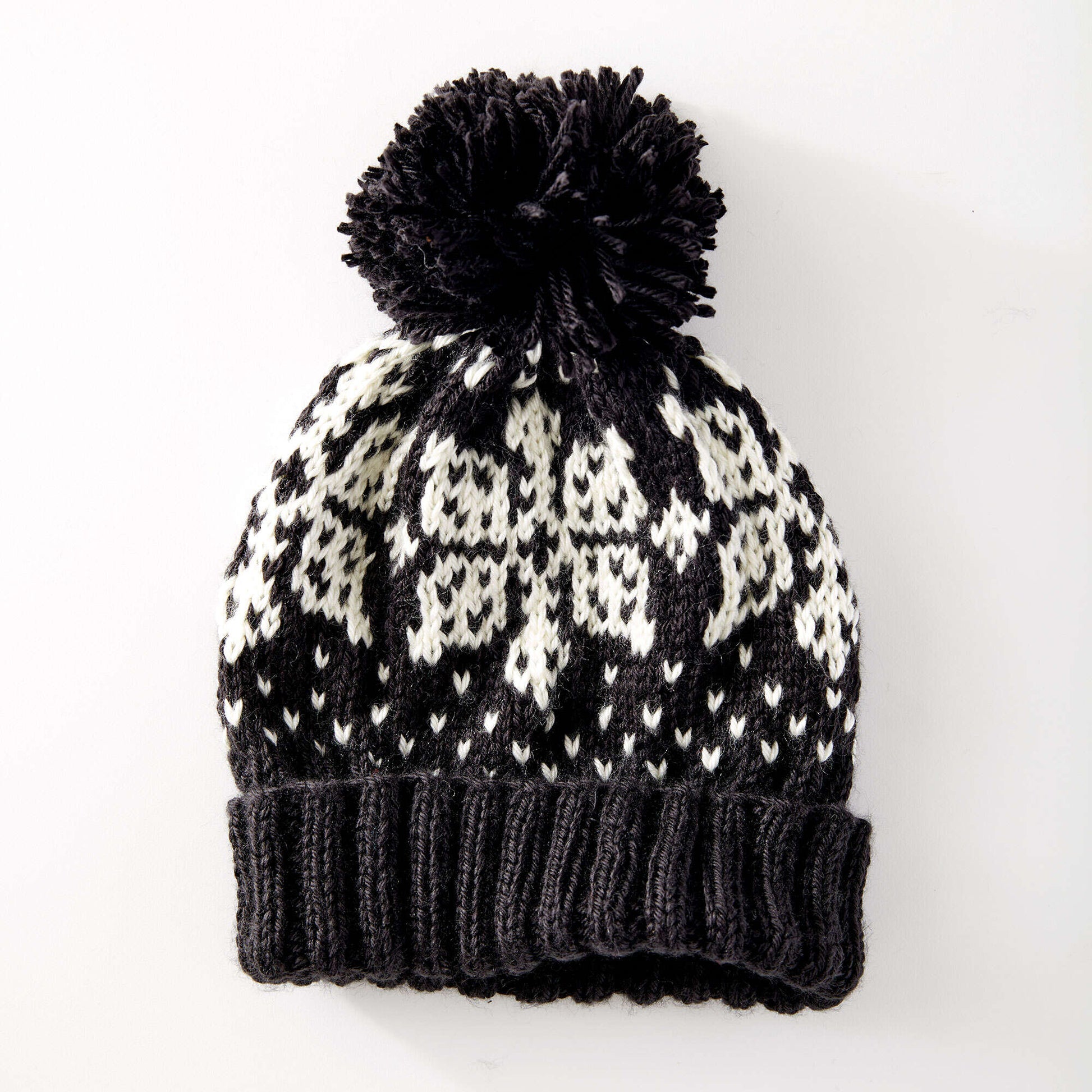 Free Caron Nordic Flake Hat Knit Pattern