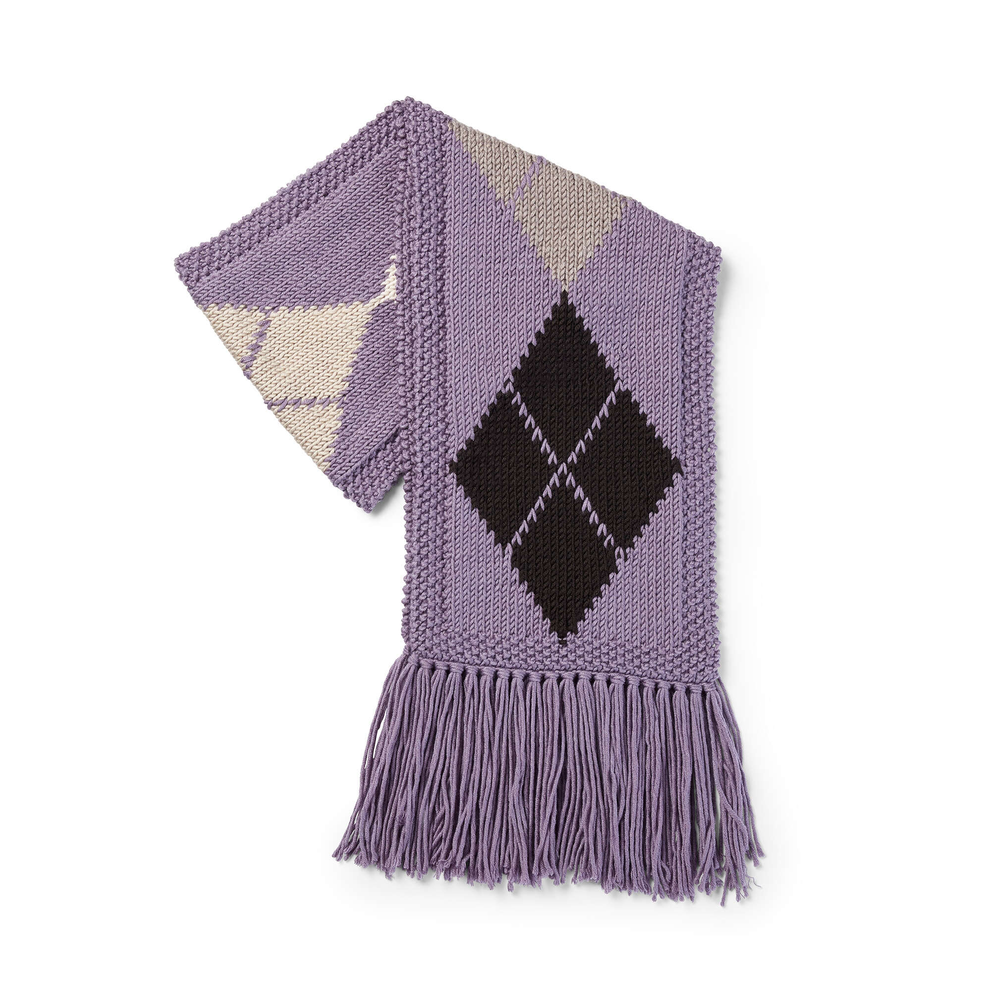 Classic Argyle Knitted Winter Scarf main image 1